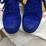 Authentic Christian Louboutin Blue Junior Azulejo Suede Sneaker 7.5UK 41.5 8.5US