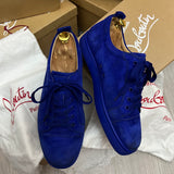 Authentic Christian Louboutin Blue Junior Azulejo Suede Sneaker 7.5UK 41.5 8.5US