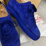 Authentic Christian Louboutin Blue Junior Azulejo Suede Sneaker 7.5UK 41.5 8.5US