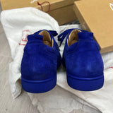 Authentic Christian Louboutin Blue Junior Azulejo Suede Sneaker 7.5UK 41.5 8.5US