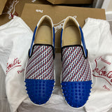 Authentic Christian Louboutin Blue Nazapunta Flat Sneakers 8UK 42 9US