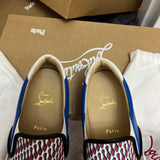 Authentic Christian Louboutin Blue Nazapunta Flat Sneakers 8UK 42 9US