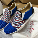 Authentic Christian Louboutin Blue Nazapunta Flat Sneakers 8UK 42 9US