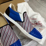 Authentic Christian Louboutin Blue Nazapunta Flat Sneakers 8UK 42 9US