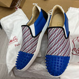 Authentic Christian Louboutin Blue Nazapunta Flat Sneakers 8UK 42 9US