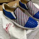 Authentic Christian Louboutin Blue Nazapunta Flat Sneakers 8UK 42 9US