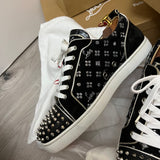 Authentic Christian Louboutin Black Suede Embroider Sneaker 9.5UK 43.5 10.5US