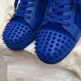 Authentic Christian Louboutin Blue Leather Suede Sneakers 10UK 44 11US