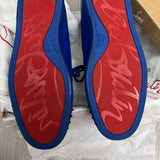 Authentic Christian Louboutin Blue Leather Suede Sneakers 10UK 44 11US