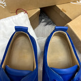 Authentic Christian Louboutin Blue Leather Suede Sneakers 10UK 44 11US